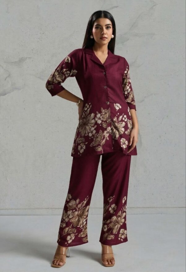  Women’s Pure Viscose Rayon Co-Ord Set 