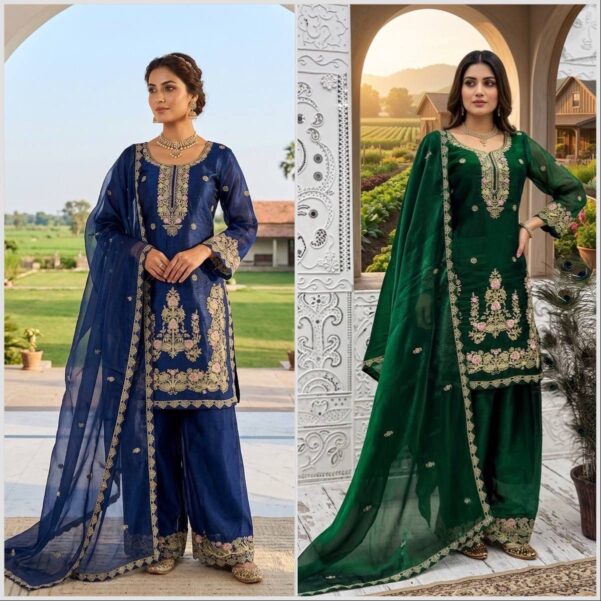 Pure Zimmy Silk Embroidery Work Suit Set