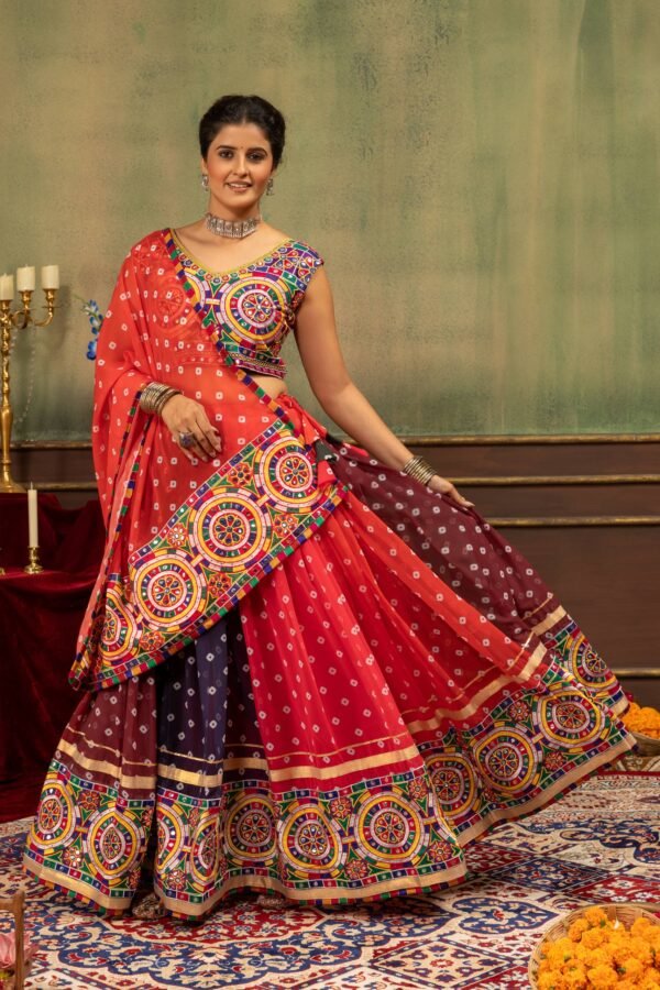 Designer Printed Navratri Chaniya Choli With Beautilful Work