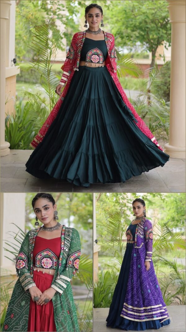 12 Meter Flair Rayon Lehenga Choli with Shrug
