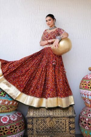 Heavy Muslin Cotton Lehenga Choli