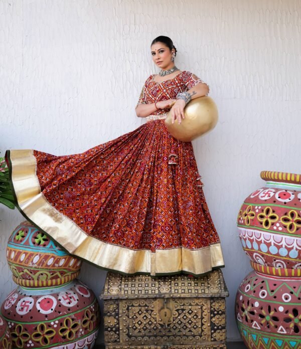 Heavy Muslin Cotton Lehenga Choli
