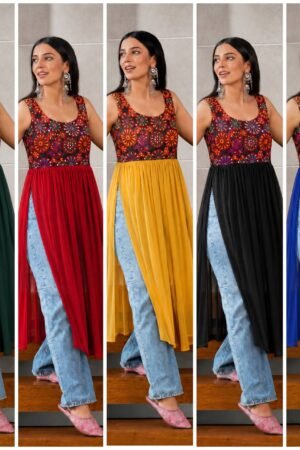 navratri special kurti with mirror work