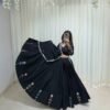 Navratri Rayon Lehenga Choli with Embroidery and Real Mirror Work