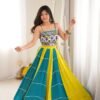 Heavy Rayon Gota Patti Lehenga Choli with Lace Work and 5 Meter Flair