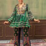 Navratri 2026 Faux Georgette Kediya with Real Mirror Work and High Waist Denim Jeans