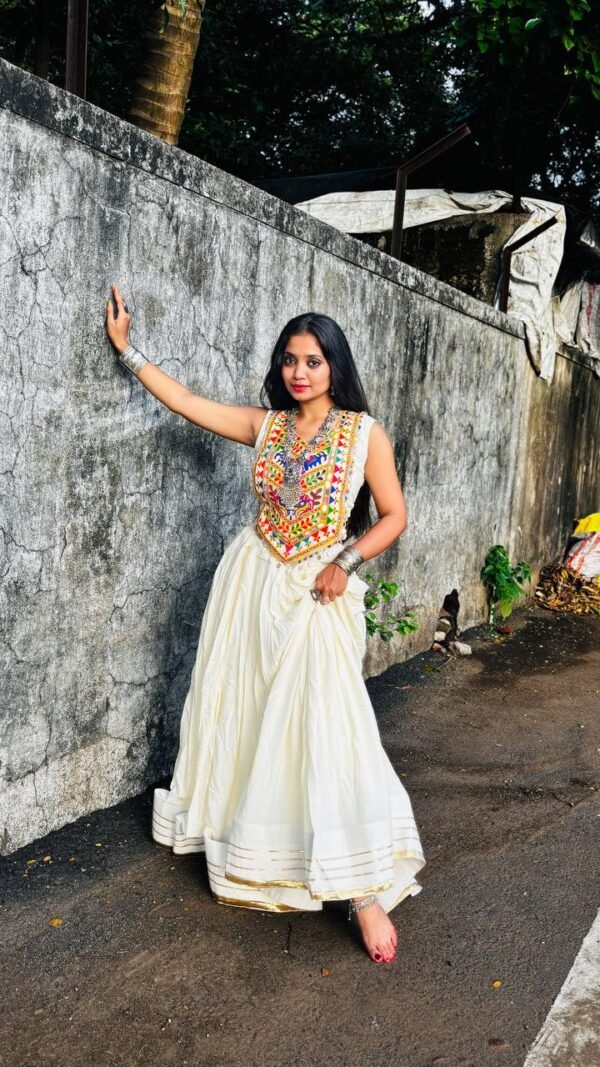 Rayon Real Mirror Work Embroidery Lehenga Choli with 6 Meter Flair