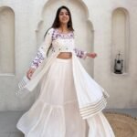 Reyon Gota Patti Embroidery Lehenga Choli with 6 Meter Flair